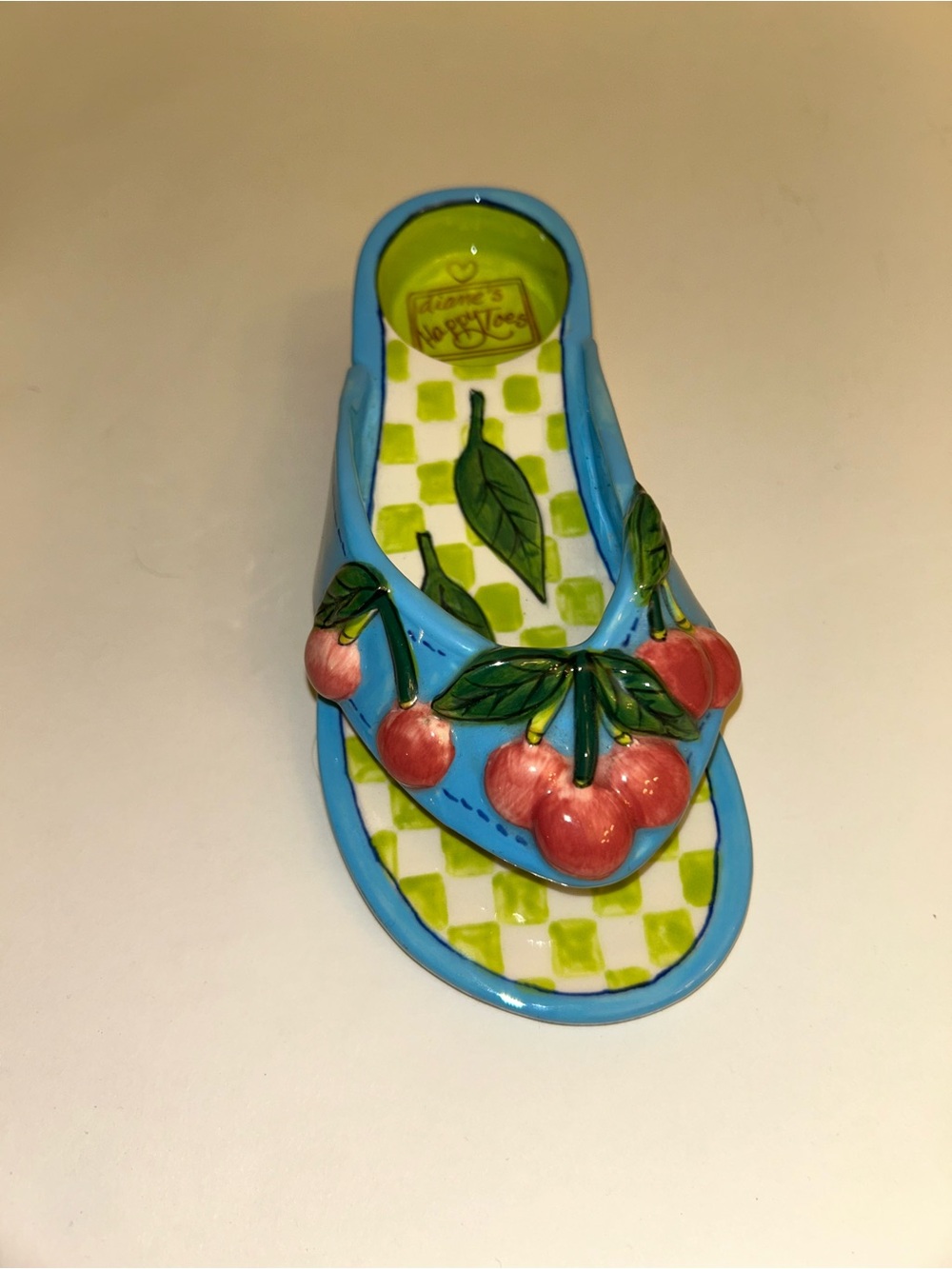 Diane’s Happy Toes Collection- Cherry Cobbler- Shoe Tealight/Trinket Holder